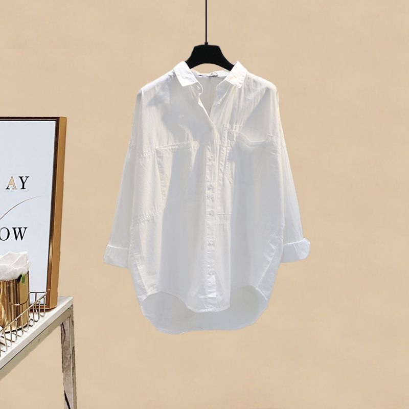 【單品可選】簡約好搭 溫柔 白色襯衫+洋氣 顯瘦 背心+藍色牛仔褲 三件套