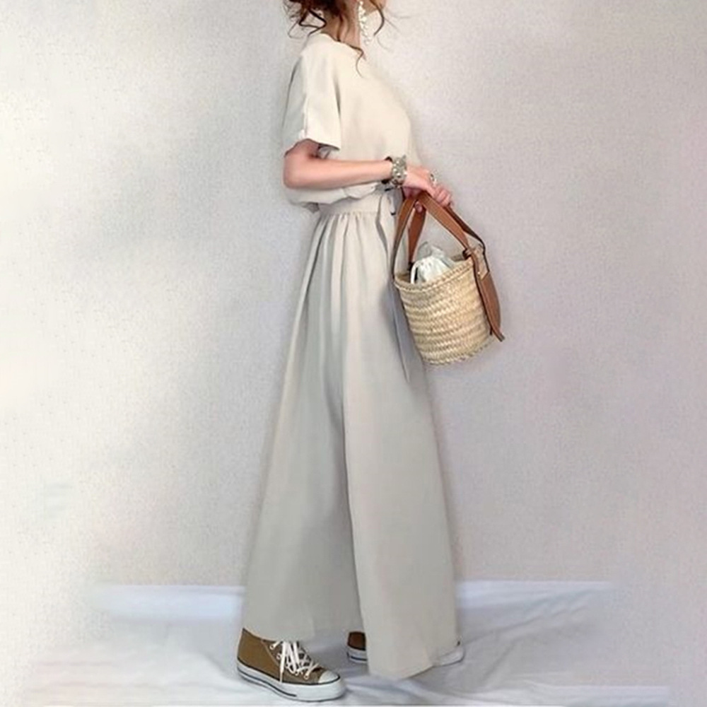 顯瘦洋裝 氣質通勤 收腰純色 淑女 長裙 洋裝