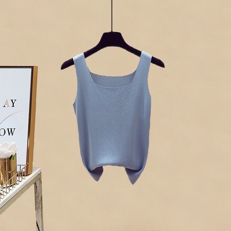 【單品可選】簡約好搭 溫柔 白色襯衫+洋氣 顯瘦 背心+藍色牛仔褲 三件套