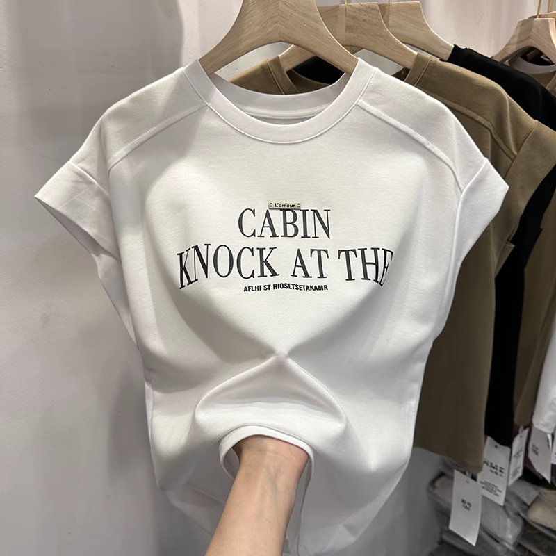 設計感簡約寬鬆T 百變休閒風簡約寬鬆字母無袖背心T恤