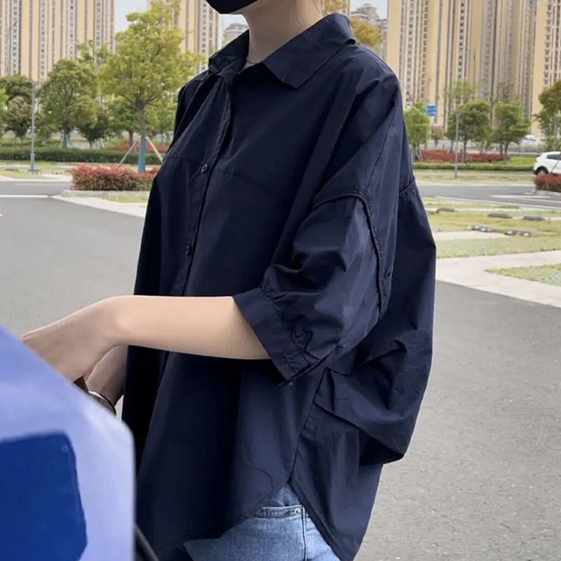 後背鏤空 襯衫 小清新 甜美 小衫 褶皺 減齡 小眾 寬鬆 百搭 上衣