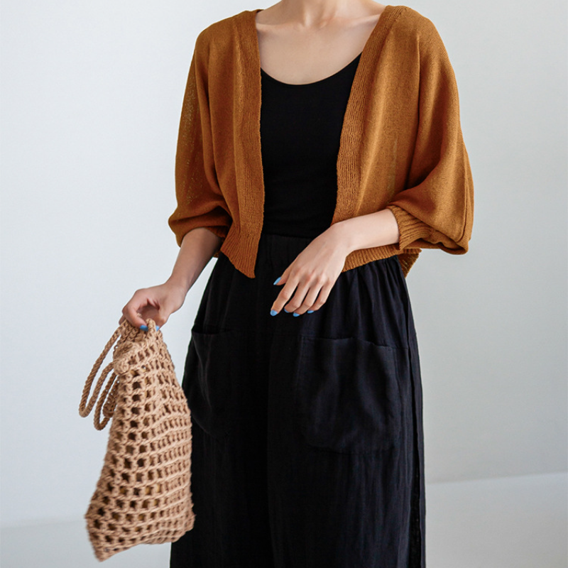 文藝 復古 假兩件 寬鬆 休閒 飄逸 顯瘦 九分 棉麻 開叉褲裙