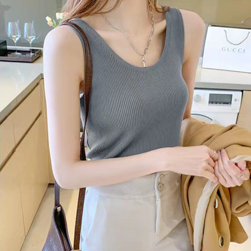 人氣NO.1產品 簡約 百搭 無袖 舒適彈力 打底 套頭 外穿背心