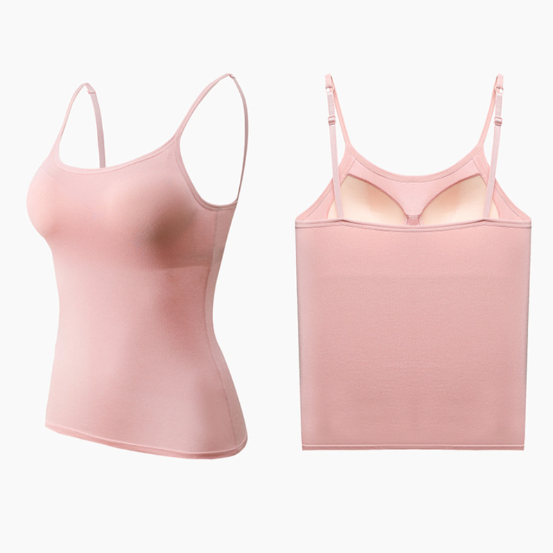 裸感無痕Bratop 美背一體杯吊帶背心薄款純色舒適聚攏防下垂帶胸墊固定杯內衣