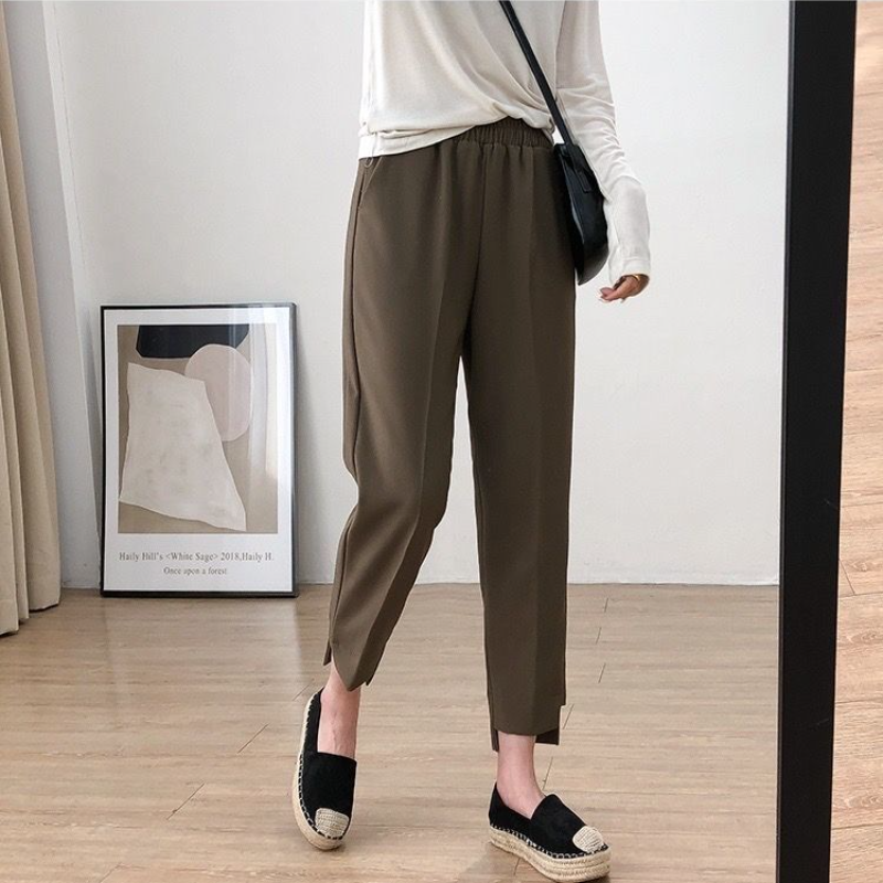 哈倫褲女 胖mm 超大尺寸 顯瘦 煙管褲 ins潮流寬鬆 休閒 九分褲