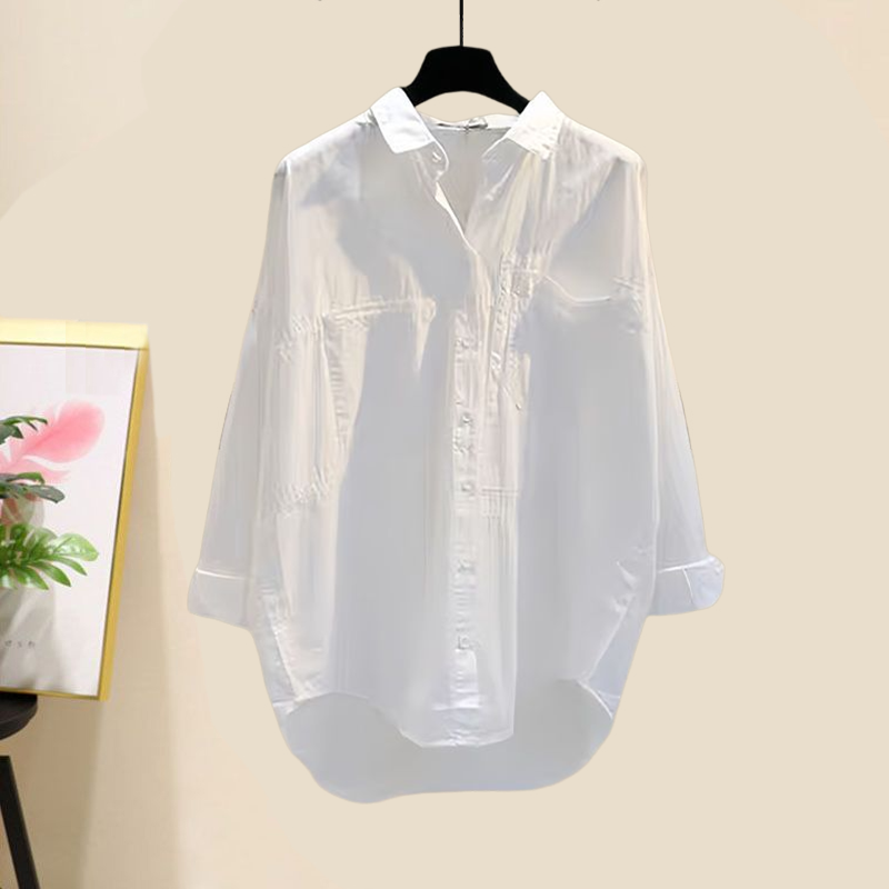 【穿搭一整套】整套特價$1165 韓版優雅風簡約復古紐扣背心+百搭襯衫+捲邊牛仔短褲套裝