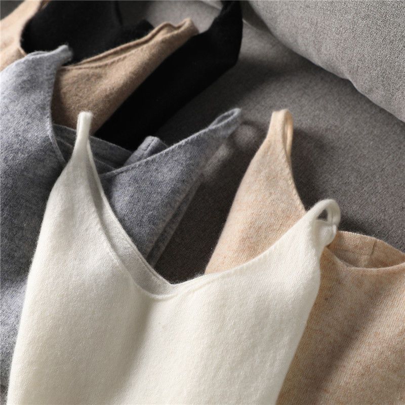 簡約好搭 V領 外穿 無袖 打底衫 內搭 百搭 針織 吊帶背心