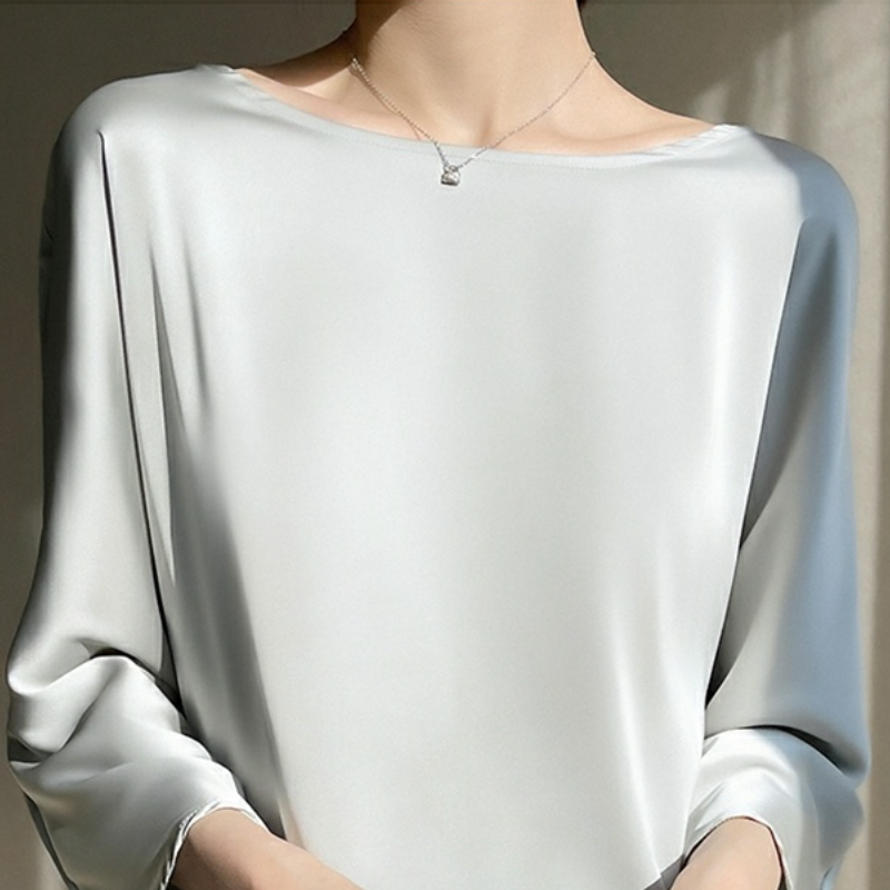 知性美型 氣質 簡約 圓領 寬鬆 九分袖 T恤