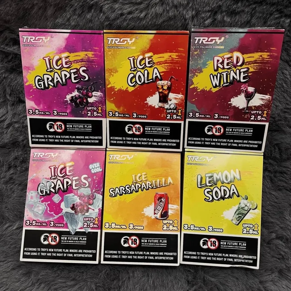 【TROY特洛伊煙彈】3顆入電子煙煙彈/通用特洛伊主機和一代主機/電子霧化彈通用一代🍬極冰系列/台湾電子煙現貨
