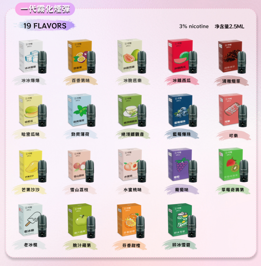 叮啞煙彈三顆裝 - 通用一代電子煙主機