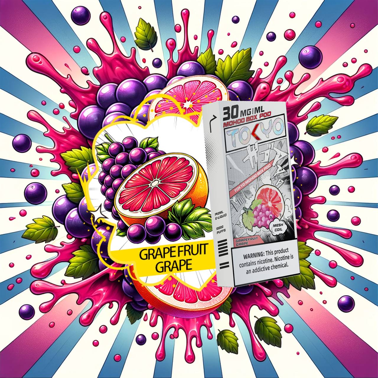 【東京魔盒MOHOO BOX】單顆裝 / 任選三顆送一隻主機!! 獨立規格1顆12ml（可抽10天）10000口 一顆煙彈相當於普通煙彈5顆