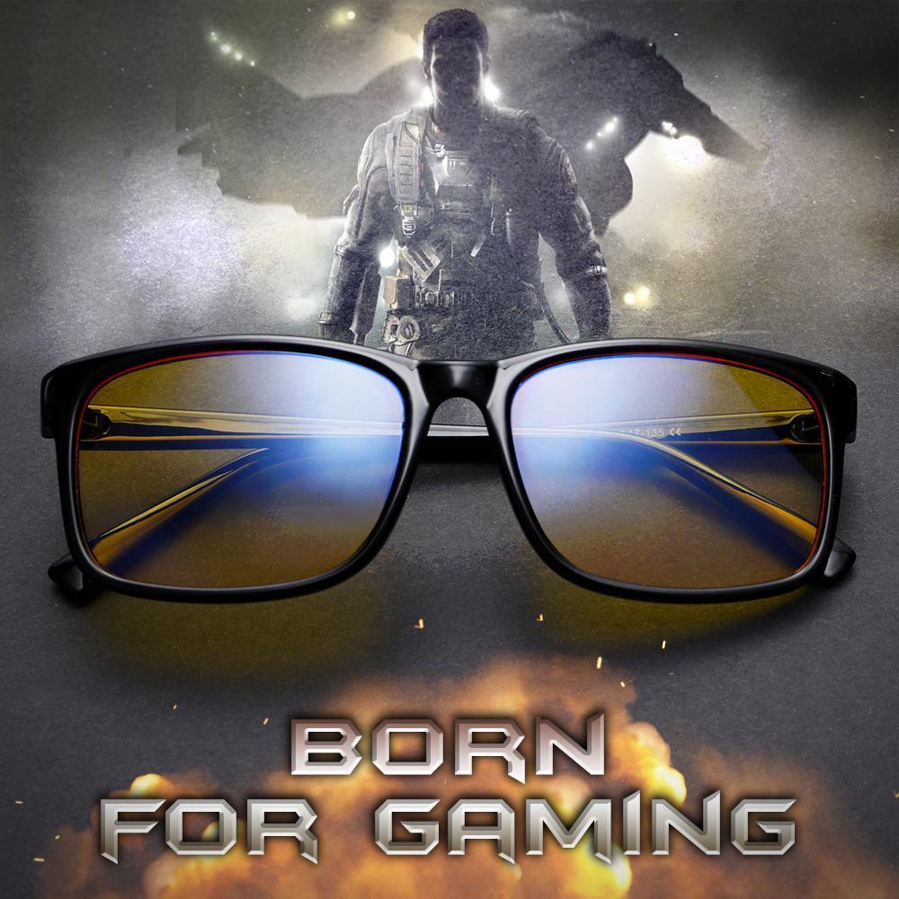 Blizzard - Adults Professional Gaming Glasses Blue Light Blocking Glasses - Black - photomoonlampuk