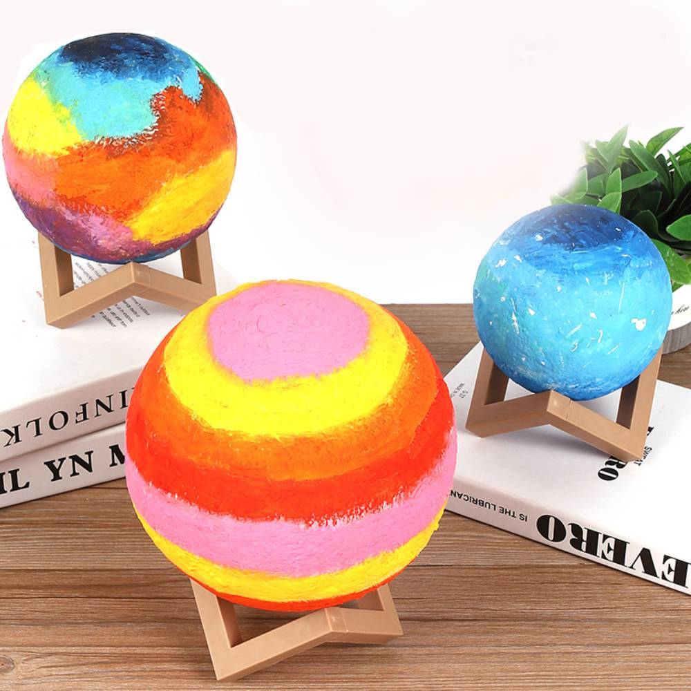 DIY 3D Moon Night Light Paint Your Own Moon Lamp Kit Gift for Kids - photomoonlampuk