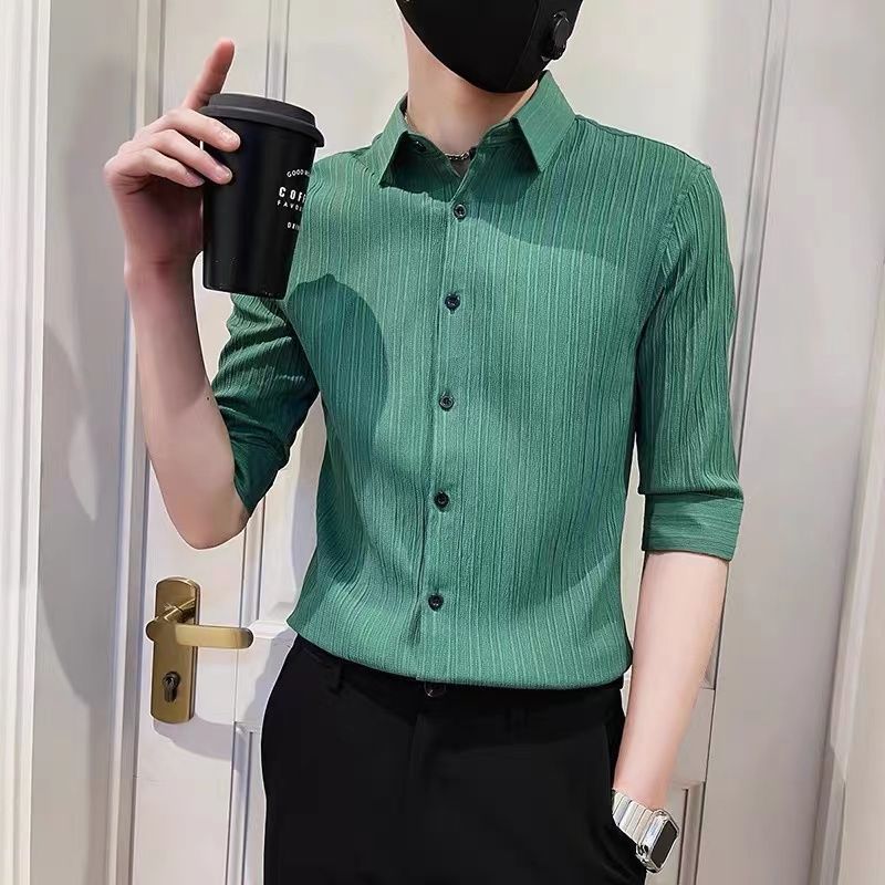 メンズファッションストライプシャツ