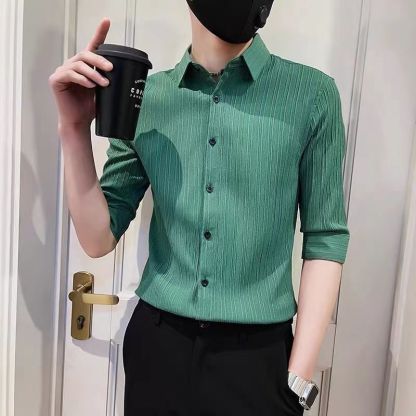 メンズファッションストライプシャツ