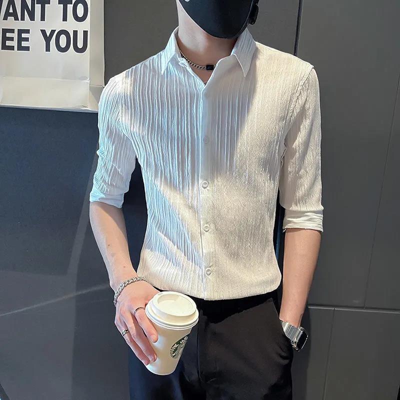 メンズファッションストライプシャツ
