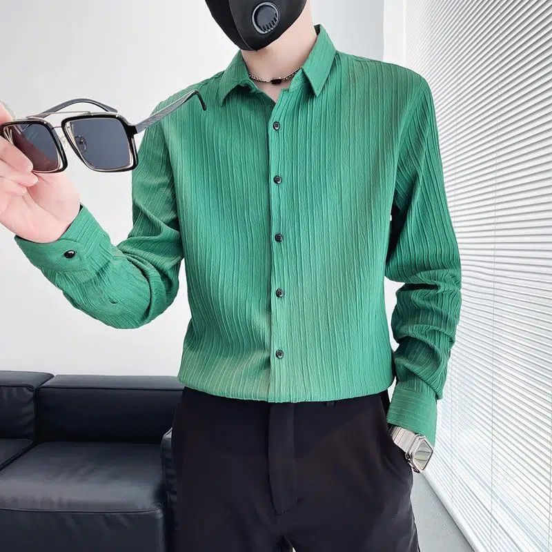 メンズファッションストライプシャツ