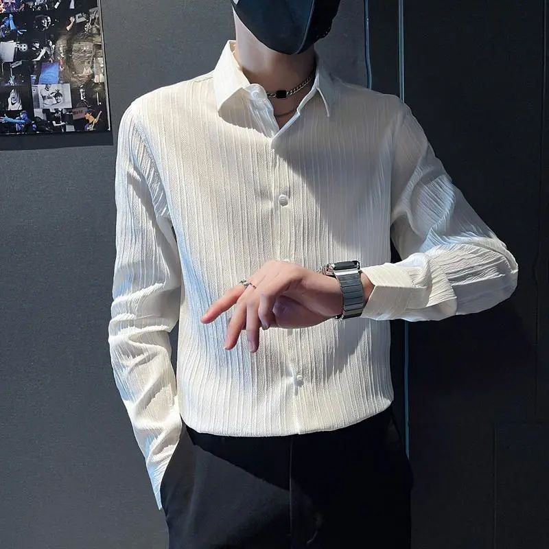 メンズファッションストライプシャツ