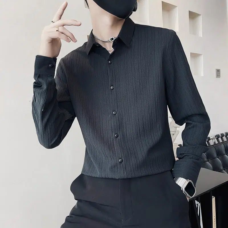 メンズファッションストライプシャツ