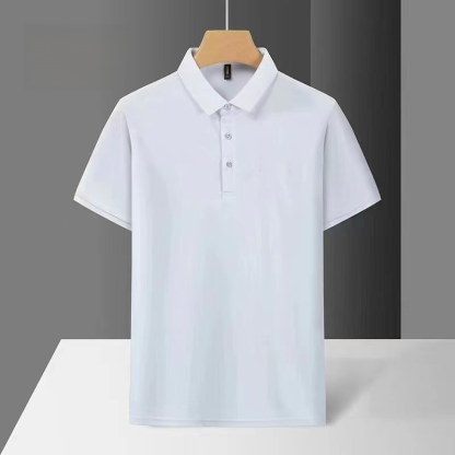 冰絲寬鬆翻領Polo衫