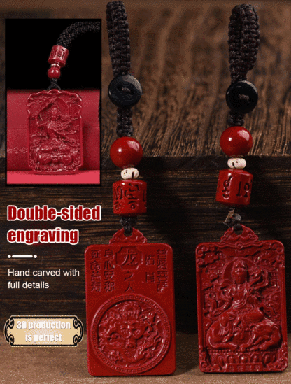 Vermilion Buddha Zodiac Keychain