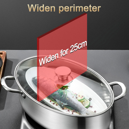 Multifunction Stainless Steel Steamed Fish Pot