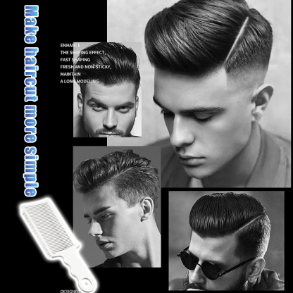Men's short hair styling haircut comb