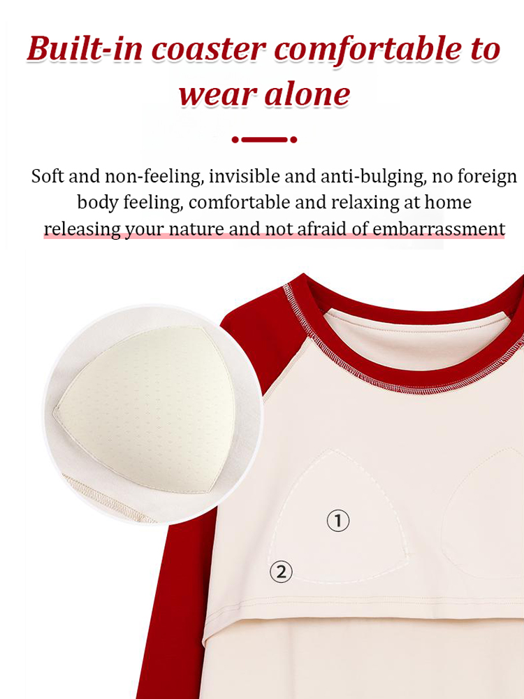 Comfortable Loungewear Set with Chest Pads