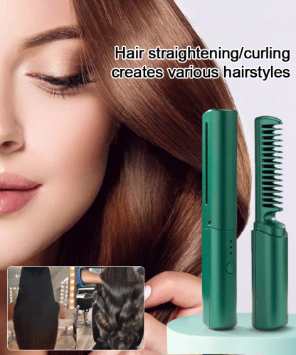 Rechargeable negative ion hair straightener
