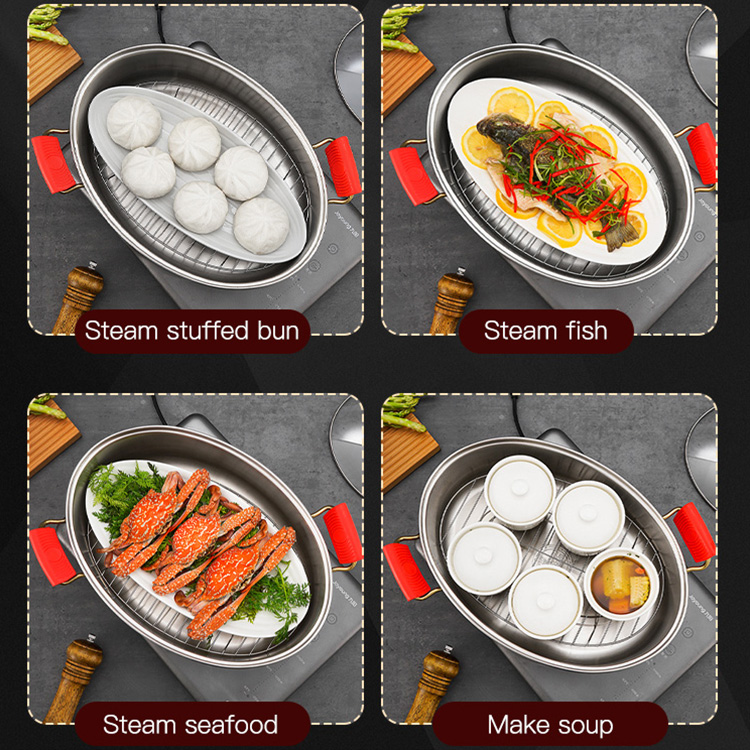 Multifunction Stainless Steel Steamed Fish Pot