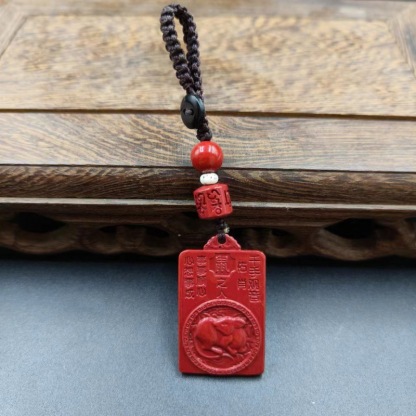 Vermilion Buddha Zodiac Keychain