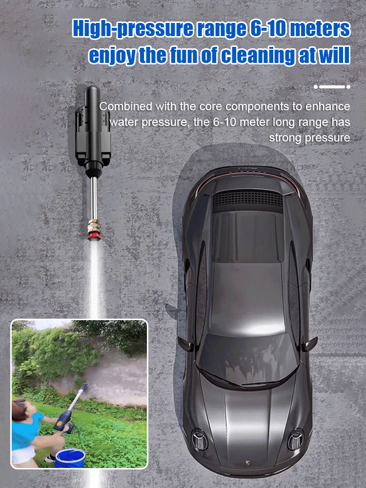 Household electric high-pressure car wash water gun
