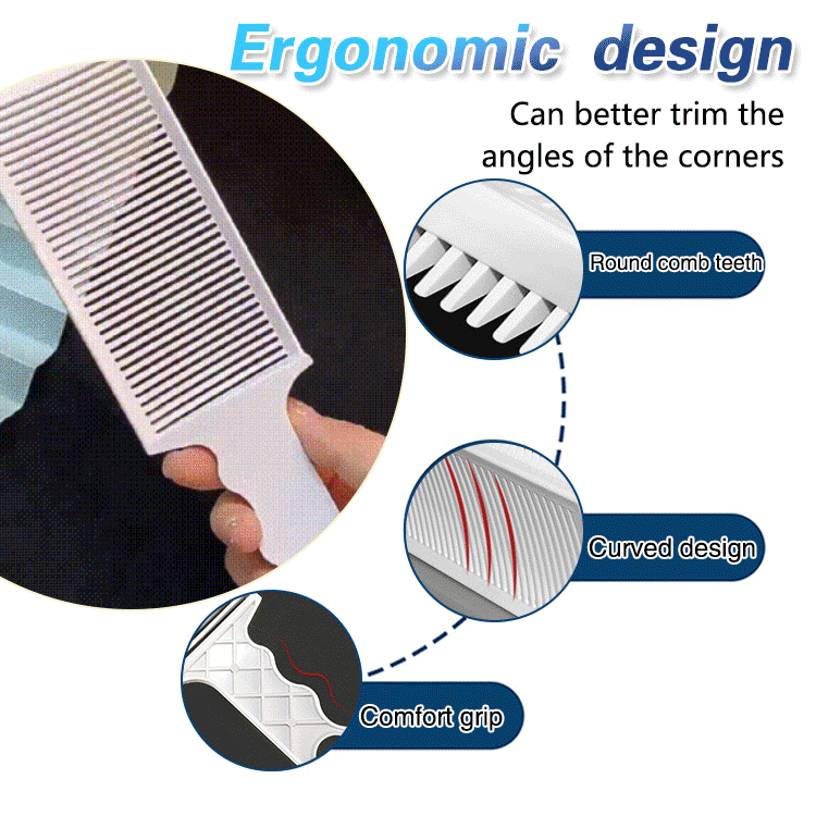 Men's short hair styling haircut comb