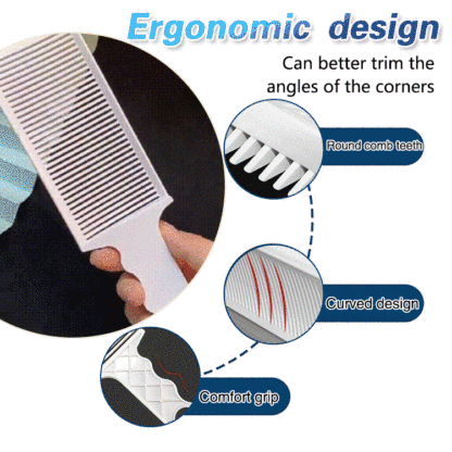 Men's short hair styling haircut comb