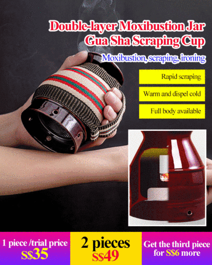 Double-layer Moxibustion Jar Gua Sha Scraping Cup