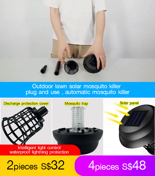 Outdoor Lawn Solar Mosquito Killer Electric Bug Zapper Light