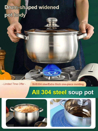 304 stainless steel thickened apple pot