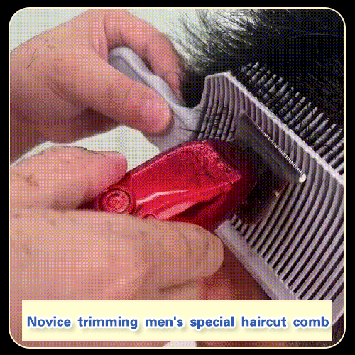 Men's short hair styling haircut comb