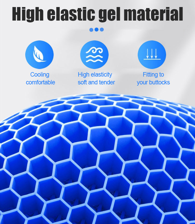 Cool Breathable Honeycomb Cold Gel Seat