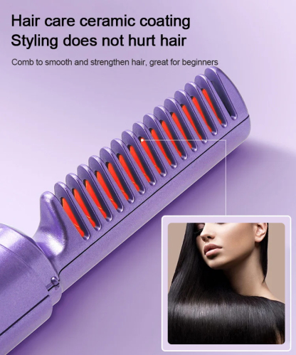 Rechargeable negative ion hair straightener