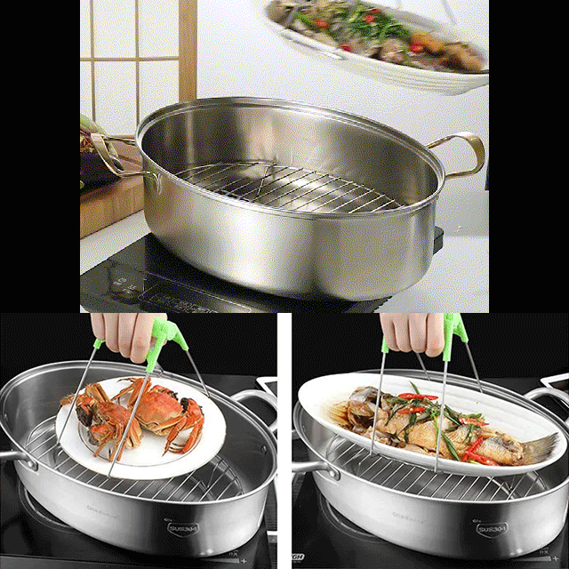 Multifunction Stainless Steel Steamed Fish Pot