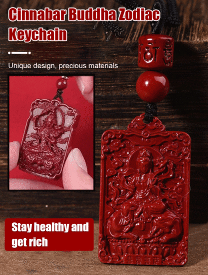 Vermilion Buddha Zodiac Keychain