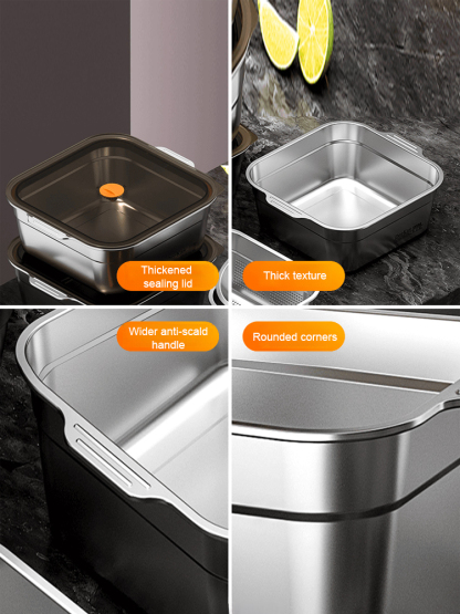 Giant stainless steel preserving tub 5800ml