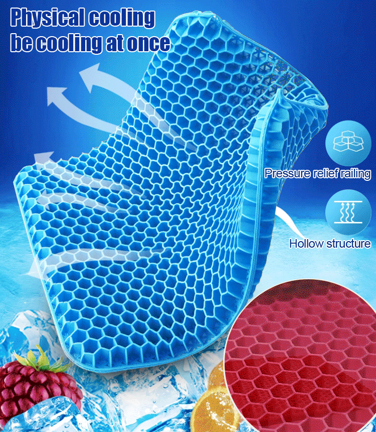 Cool Breathable Honeycomb Cold Gel Seat
