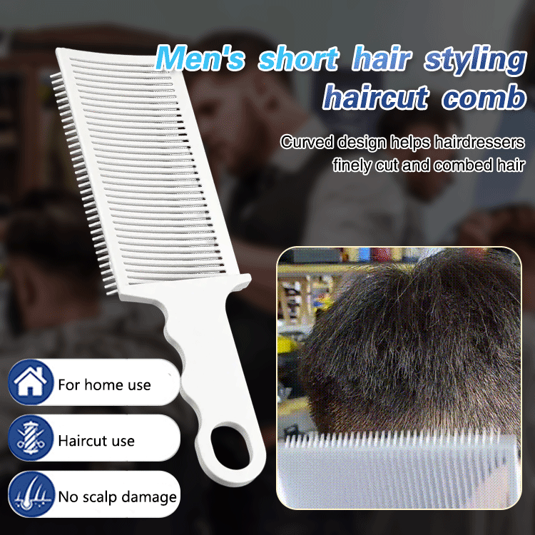 Men's short hair styling haircut comb
