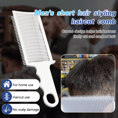 Men's short hair styling haircut comb