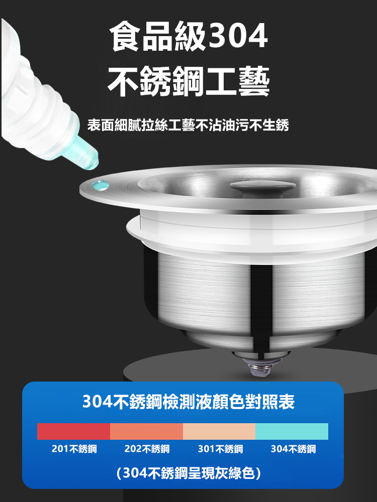 不銹鋼廚房水槽彈跳下水器防臭神器