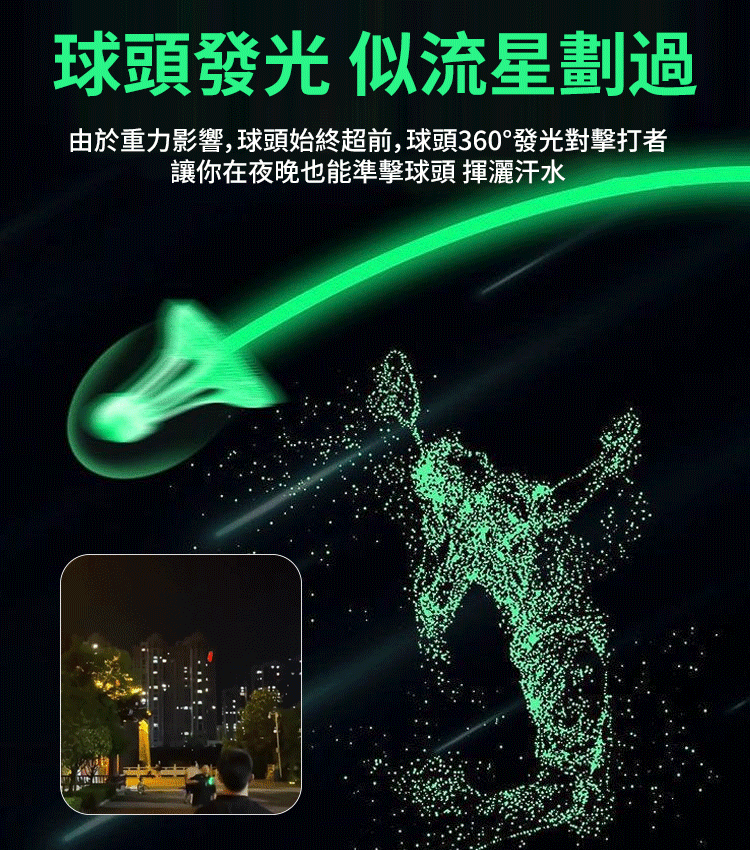 防風耐打發光羽毛球