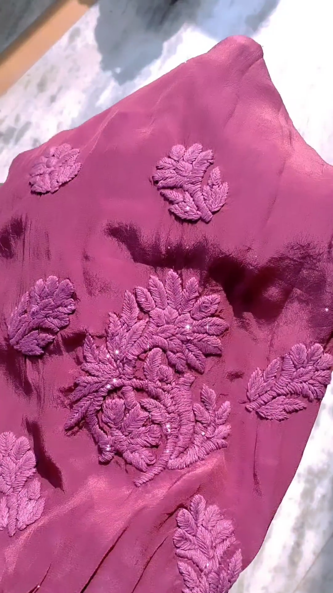 Candy Skin Kurti with Floral Designs