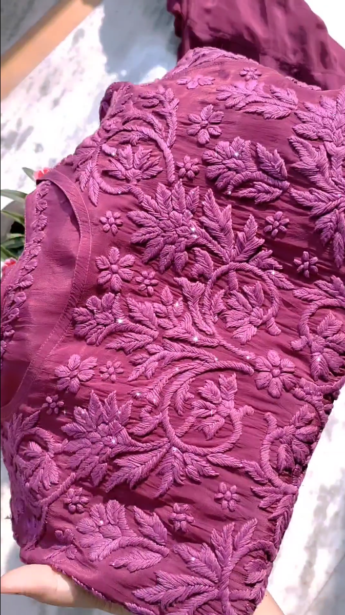 Candy Skin Kurti with Floral Designs